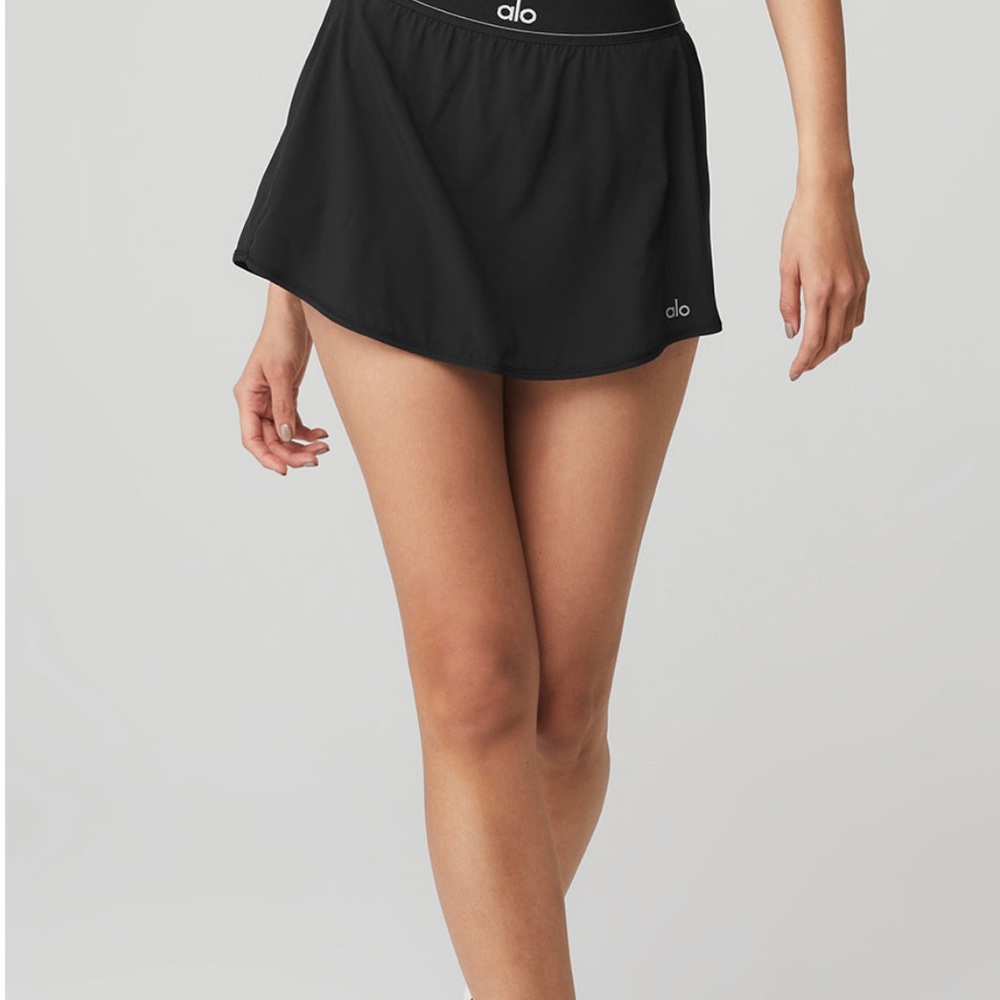 Aloyoga match point tennis skirt black size M